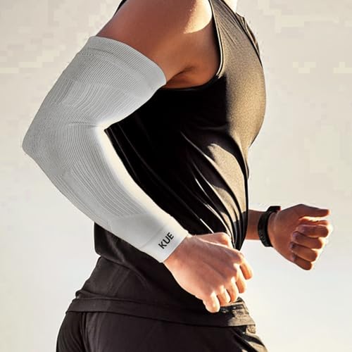 Image of KUE Compression Arm Sleeves for Men & Women | Sports Arm Sleeves for Running, Cricket & Cycling | UV Protection Cooling Sleeves | Arm Compression Sleeve for Joint Pain Relief
