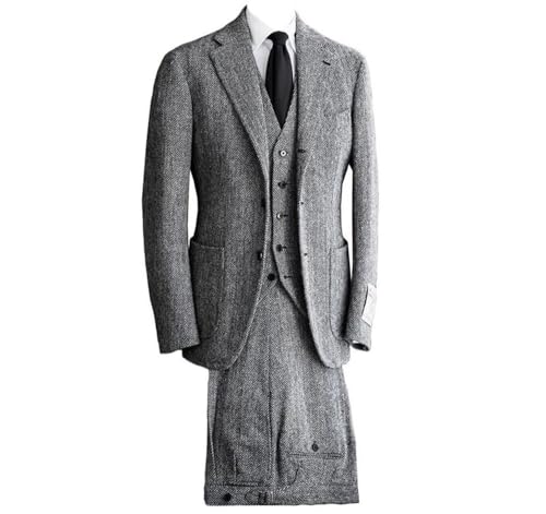 Costume à chevrons hommes idéal pour un dîner d'affaires décontracté ou une soirée