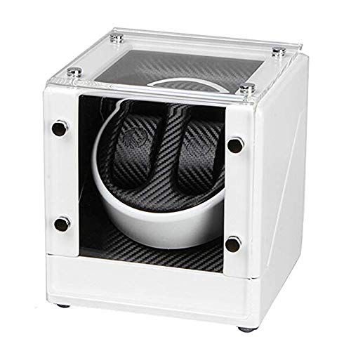 JQUEEN Double Watch Winder with Quiet Japanese Mabuchi Motor (White)