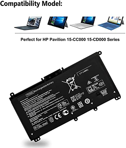 Laptop Battery Compatible for HP Pavilion 15-CC 15-CD 14-BK Series:15-cc154cl 15-cc060wm 15-cc152od 15-cc055od 15-cd040wm;17-AR007CA 17-AR050WM... - Image 3