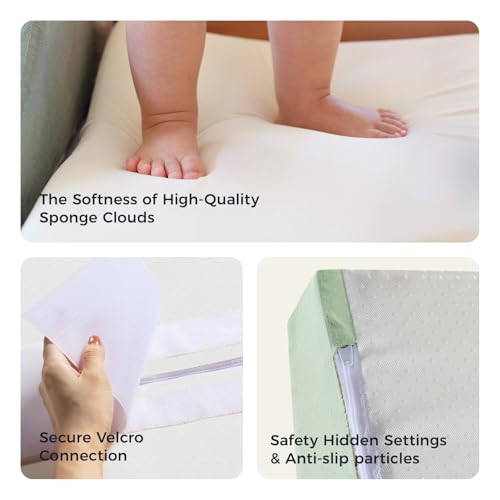 Image of Tiny Land Soft Foam Climbing Blocks for Toddlers, 6-Piece Foam Blocks