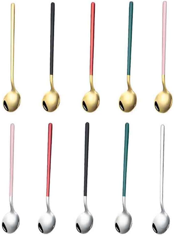 Teaspoons Stainless Steel Tea Spoons For Home, Kitchen Restaurant,Premium Soup Spoons,Stainless Steel, Dishwasher Safe (Spoon 21,15.5cm Length)