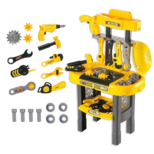 KRUMAD Werkbank Kinder 22-teilig, Spielzeug ab 3 Jahre, Werkzeug...
