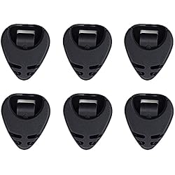 Porta Celular Para Guitarra USTNIR Soporte para Púas Guitarra 6 Púas Mixtas Gratis, Soporte para Púas de Muelle, Púas de Celuloide para Guitarra Eléctrica, Bajo, Acústica, Ukelele, Soporte Adhesivo