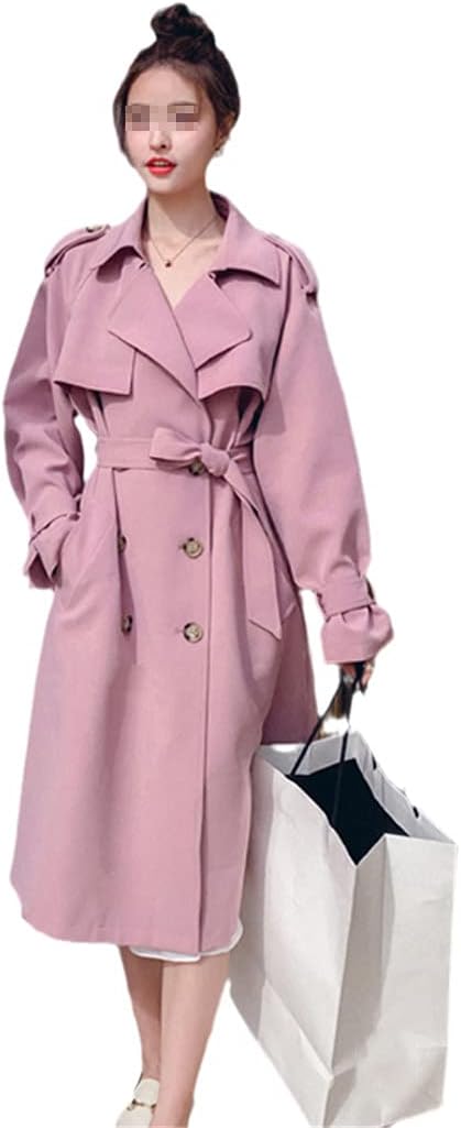 Women Trench Coat Turn Down Collar Loose Long Trench Oversized Coat Streetwear Abrigo Abrigo