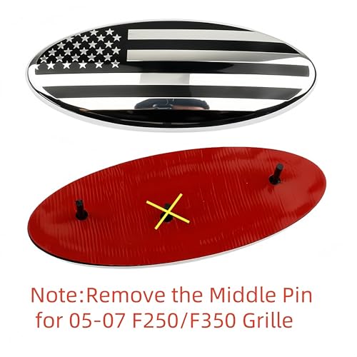 Image of 1 Pack Compatible for 2004-2014 F150 Front Grille Rear Tailgate Emblem, 9 inch Black Oval American Flag Emblem Fits 11-14 Edge, 11-16 Explorer, 06-11 Ranger, 07-14 Expedition