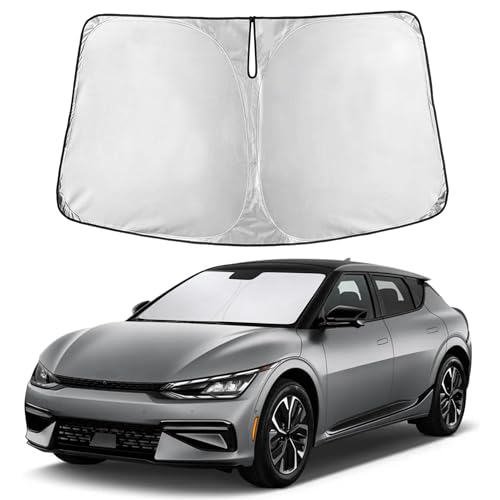 EcoNour Windshield Sunshade Compatible for Kia EV6 2022-2023 2024 2025 Sun Visor for Front Windshield & Window Sun Shade Cover UV Heat Blocker & Protector Car Accessories