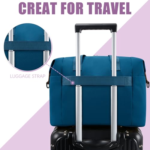 Image of Tuwubi Diaper Bag Tote,Baby Diaper Bag with Pacifier Case Large Travel Diaper Tote Caddy for Mom and Dad Multifunction Baby Bag - M-Teal