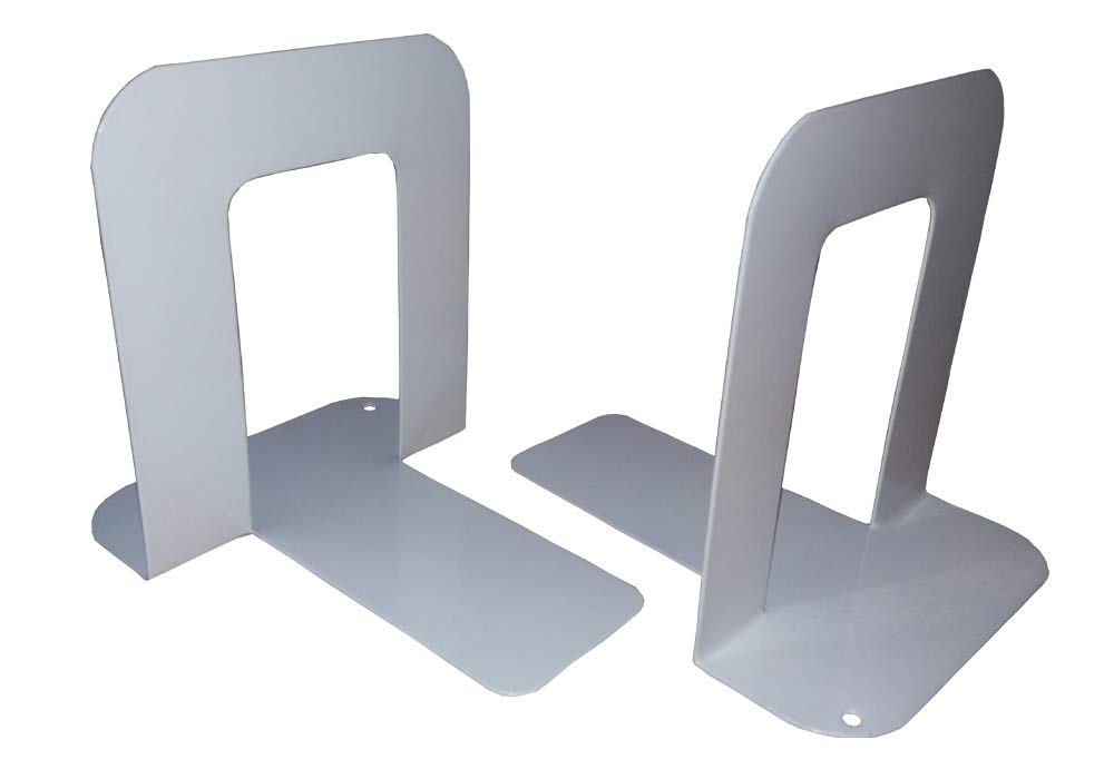 SAI ENTERPRISEMetal Bookends (White)- Set of 2 Nos