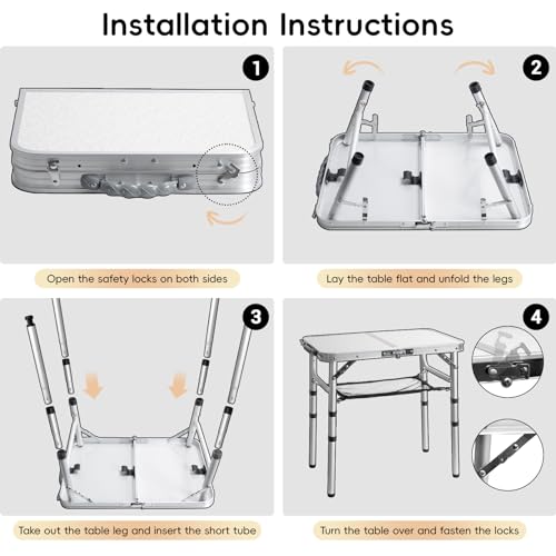Small-Camping-Table-2Ft-Folding-Table-3-Adjustable-Height-Portable-Lightweight-Table-Aluminum-Fold-Up-Dining-Table-for-PicnicBeach-BBQCooking-Bed-Working-Outdoor-Indoor