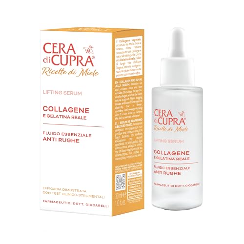 Cera di Cupra, Lifting Serum – Siero Collagene e Gelatina Reale, Rassoda la Pelle e Distende le Rughe di Viso e Collo, Made in Italy, Dermatologicamente Testato, 30 ml