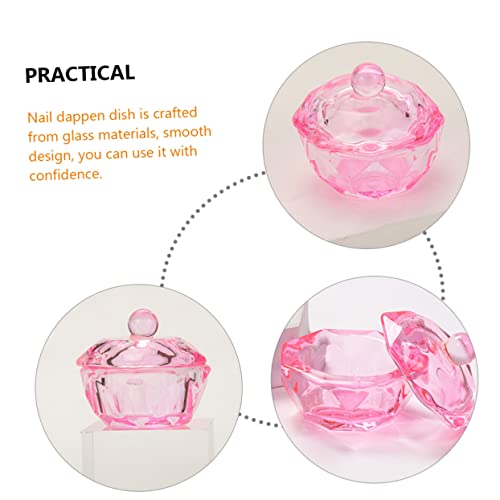 Set 4 Dappen Dish de Vidrio para Manicura con Tapa miniatura 4