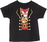 Ann Arbor T-shirt Co. Little Boys' or Girl's Pirate Buccaneer | Cute Halloween Costume Toddler T-Shirt - Black, 4T