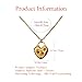 UniLogue Fashion Versatile Stainless Steel 18K Gold Plated Pink Zircon Love Lock Square Pendant Star Gold Necklace Natural Stone Beads Jewelry (Pink Zircon Heart)