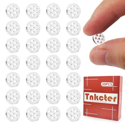 30 Pcs High Borosilicate Glass Screens Diameter 8mm 7-Hole Honeycomb Design Optimize Air Circulation Reusable Convenient Storage Box Included