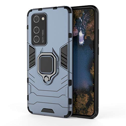 Huawei P40 Pro Funda, MHHQ 2in1 Armadura Combinación A Prueba de Choques Escudo Cáscara Dura PC + TPU con Soporte Magnetic Car Mount Case Cover para Huawei P40 Pro -Black Plus Gray