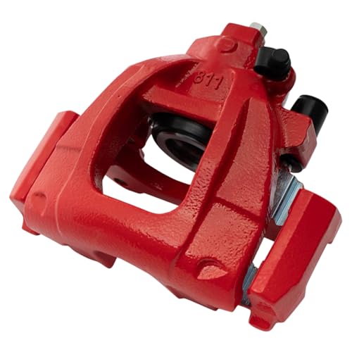 Image of TRQ Front Left Brake Caliper Performance Red Drivers Side | For 2002-2008 Mini Cooper