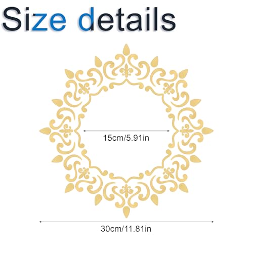 Image of INCREWAY 1 Set Self-Adhesive Acrylic Lamp Decoration Wall Sticker Set Gold Ceiling Lamp Art Decorative Wall Sticker No Drill Lamp Base Decorations for Led Light in Bedrooms and Living Rooms