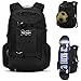 Skateboard Rucksack Basketball Reise Schulrucksack 17,3 Zoll Laptop Tasche - Schwarz - Skateboard Rucksack für 17,3 Zoll Laptop