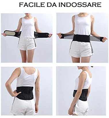V&AMYA Rugalmas Derékrögzítő Lumbális Támogatás Ischias Fájdalomra S-XL