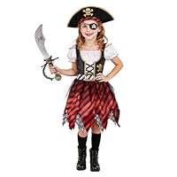 Simplecc Girl Pirate Princess Costume Halloween Party Dress Up (5-7 Years)