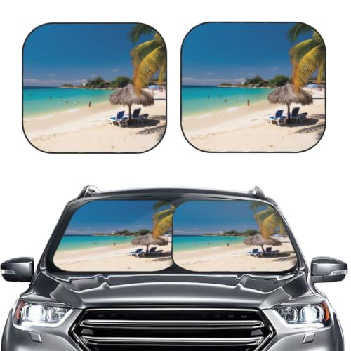 Pare-soleil de voiture pliable Jamaïque bloque la chaleur L