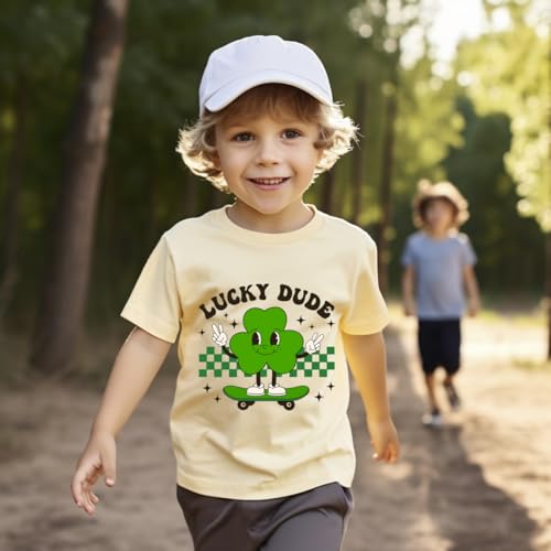 Image of Kids St Patricks Day Shirt Irish Shamrocks Graphic T-Shirt Shamrock Paddy's Day Tees Tops 2-7 Years