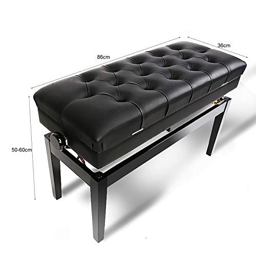 TEmkin Tabouret de Piano, Banc de Piano réglable en Bois Massif, Banc de Piano Double en Bois, Tabouret de Piano de Luxe, avec Compartiment de Rangement et siège rembourré en Cuir - Les Beatles, Paul McCartney, John Lennon, RIngo Starr, George Harrison TEmkin Tabouret de Piano, Banc de Piano réglable en Bois Massif, Banc de Piano Double en Bois, Tabouret de Piano de Luxe, avec Compartiment de Rangement et siège rembourré en Cuir – Image 6