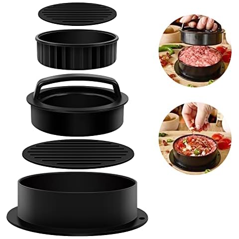Ruiao 3-in-1 Burger Meat Making Tool,Kitchen Tools, Hamburger Meat Patties, Thickened Hamburger Meat Press, Hamburger Meat Making Tools Cover