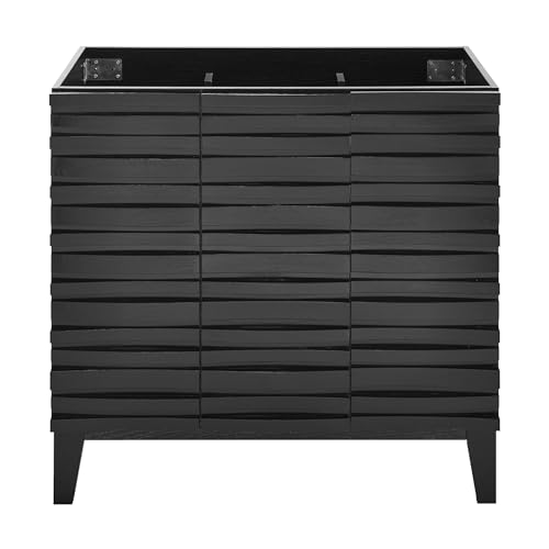 Image of Swiss Madison Cascade 36 inch Bathroom Vanity in Black Cabinet Only