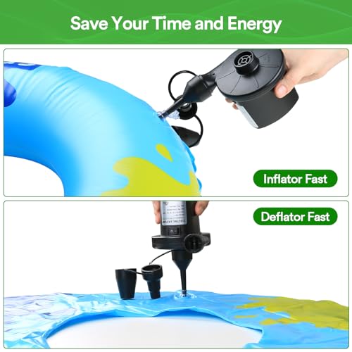 Pulidiki Air Pump Electric Air Pump For Inflatables Air Mattress Pump With 3 Nozzles Inflator/Deflator Portable Quick Air Pump For Camping Air Mattress Bed thumb #5
