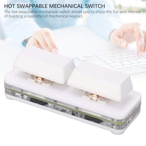 Clavier PC programmable RGB avec mini clavier mécanique à chaud filaire USB blanc pour macros