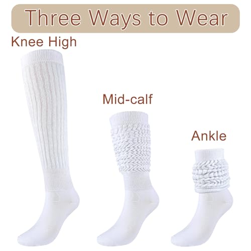 Slouch Socks Girls Cushioned Chunky Stacked Boot Socks Soft Knit Warm Long Knee High Socks Scrunch Kids2