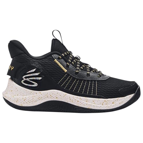 Under Armour Big Kids Grade School Curry 3Z7 Basketball Shoes 3026623 (Black/Black/Gold, US Footwear Size System, Big Kid, Numeric, Medium, 3.5)