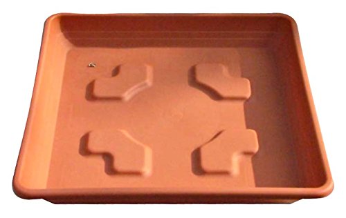 BlimSquare Saucer for Flower Pot, Dark Brown, 25 x 25 cm