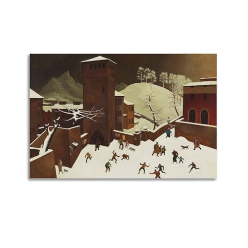 Toile paysage d'hiver Franz Sedlacek pour instaurer une ambiance apaisante au salon
