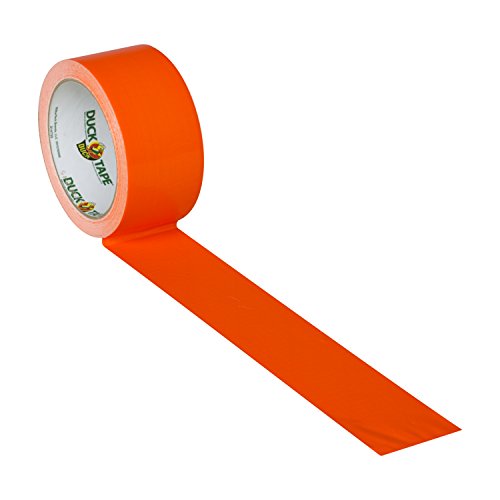 Duck Tape Gewebe-Klebeband, einfarbig, Neonorange, Reparieren, Basteln, Personalisieren, Dekorieren und als Lernmaterial, 48 mm x 13,7 m