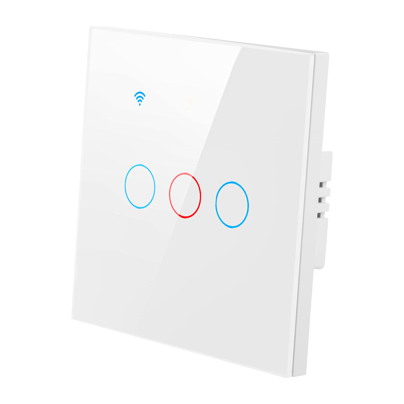 xueliliSmart Light Switch, WiFi Touch Light Switchs that Work with Alexa, Google Assistant & IFTTT, Alexa Light Switch with Timer, Schedule, CE& ROHS Double Safety Protection, White, DS-101JL (3Gang)