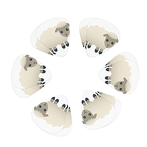 Lot de 12 médiators en forme de mouton pour guitare électrique et basse - Les Beatles, Paul McCartney, John Lennon, RIngo Starr, George Harrison Lot de 12 médiators en forme de mouton pour guitare électrique et basse – Image 3