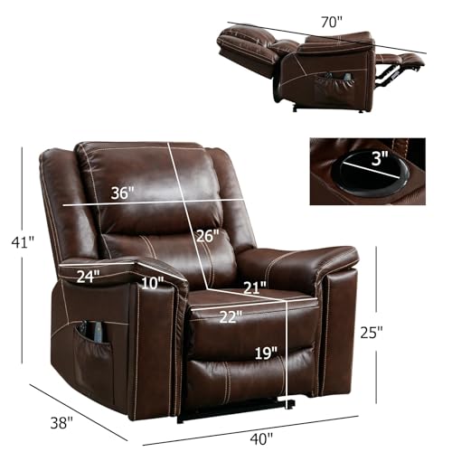 Canmov Large Genuine Leather Power Lift Recliner Chair For Elderly thumb #1