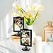 Lawei 10 Pack Double Sided Standing Picture Frames, 4x6 Inch Plastic Pedestal Photo Frame Bulk, Two Sided Vertical Picture Holder with Inserts & Base, Black Display Frame for Wedding Table Number Menu
