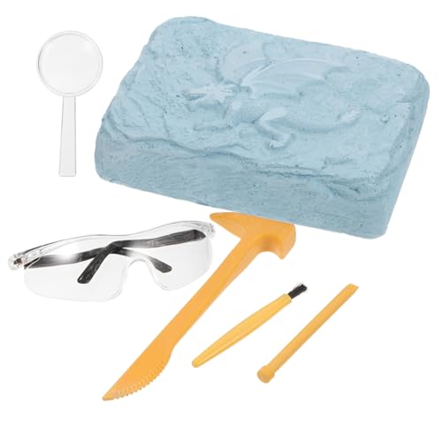 HONMEET Excavación Dinosaurios para Kit Educativo de Arqueología con Figura de Dragón de Hielo Juguete Didáctico para Desarrollo Motriz y Aprendizaje Cultural