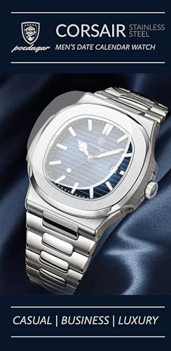 Buy POEDAGAR® Men's Corsair Quartz Watch, Azurite Blue, Luxury at Amazon.in - Image 4