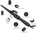 Tapered Curling Wand for Short Hair, 0.5-1 Inch Ceramic Curling Iron | Iron for Short Hair & Beach Waves, Instant Heat 280°F-400°F, LED Display, Cool Tip, Perfect for Pixie to Shoulder-Length Hair