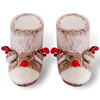 Dream Bridge Girls Booties Unicorn Kids Slippers Boots Rainbow with Colorful Warm Plush Fluffy Ankle Booties