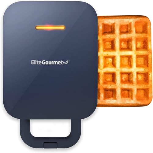 Elite Gourmet Electric 3-in-1 Nonstick 1-Inch Thick Belgian Waffle & Grill/Sandwich Maker, Removable Plates Easy to Clean, Paninis, Snacks