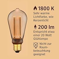 greenandco 4x E27 LED Vintage Glühbirne ST64 gold 4W 200lm 1800K – Ansicht 2