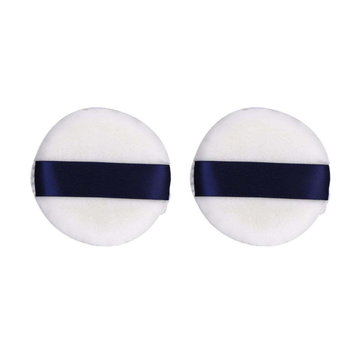 Powder Puff Cosmetic Sponge White for Foundation, Cotton 2pcs