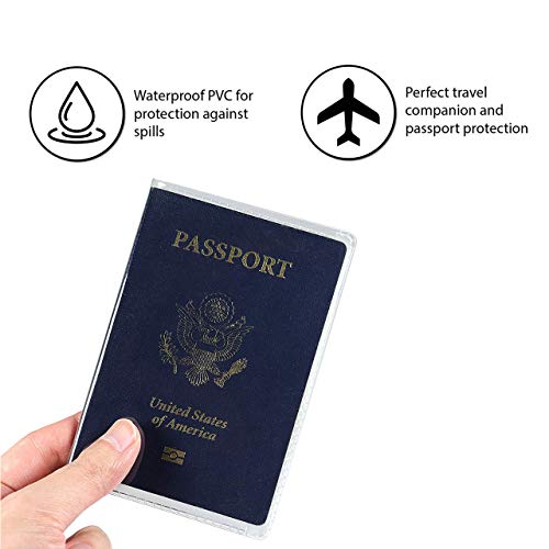 5 Pack Clear Passport Cover, Arsmat Clear Passport Holder Travel Document Organizer, Plastic Us Passport Hold #TOP2