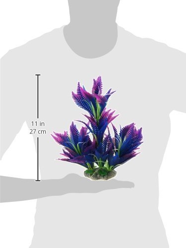 Cnz Aquarium Decor Fish Tank Decoration Ornament Artificial Plastic Plant Green (10-Inch Purple) #TOP1